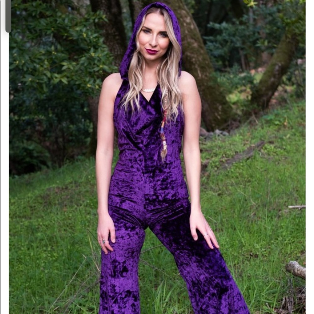Royal Purple Crush Velvet Mystique Onesie